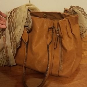 Large Brown Purse Faux Leather